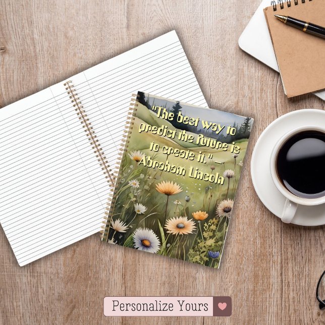 Cuaderno Personalizado Crear su futuro Inspirador (Personalized Create Your Future Inspirational Notebook)
