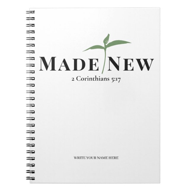 Cuaderno Personalizado Cristiano Hecho Nuevo (Frente)