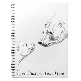 Cuaderno personalizado cuaderno del arte del oso