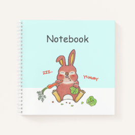 Cuaderno Personalizado Cuadrado Azul Conejito Dorm