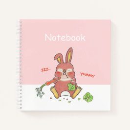Cuaderno Personalizado Cuadrado Rosa Conejito Dorm