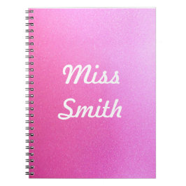 Cuaderno personalizado cualquier chispa rosada