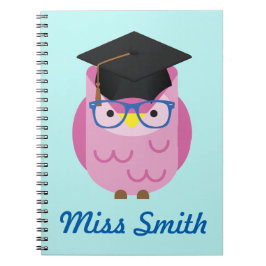 Cuaderno personalizado cualquier profesor rosado