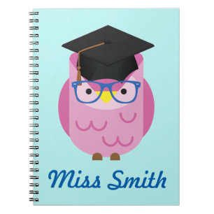 Cuaderno personalizado cualquier profesor rosado