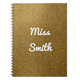 Cuaderno personalizado cualquier purpurina