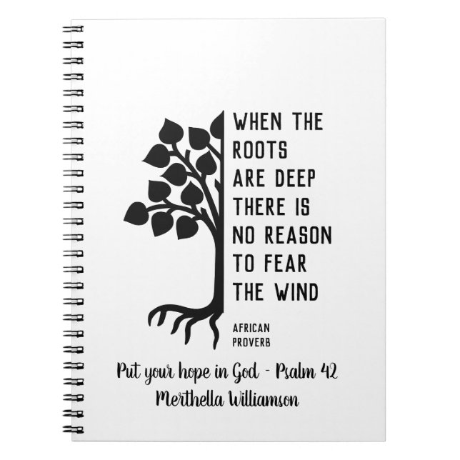 Cuaderno Personalizado CUANDO LAS RAÍCES SON PROFUNDAS Insp (Frente)