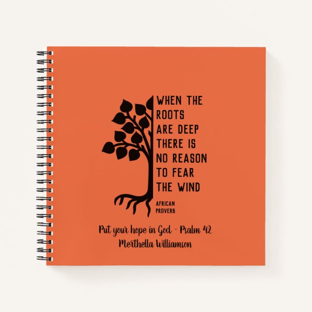 Cuaderno Personalizado CUANDO LAS RAÍCES SON UNA PROFUNDA O (Anverso)