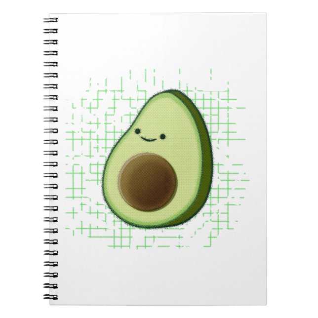 Cuaderno Personalizado Cute Aguacate Con Antecedentes De Pr (Frente)