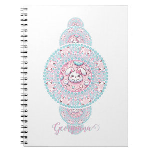 Cuaderno Personalizado Cute Kawaii Bunny Ornamentala Mandal