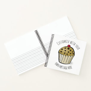 Cuaderno Personalizado Cute Mini Personalizado Muffin Texto