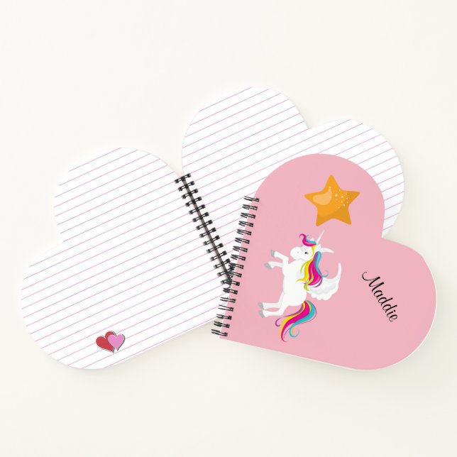 Cuaderno Personalizado Cute Unicorn y Star (Interior)