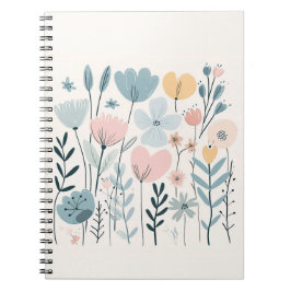 Cuaderno Personalizado Cuto Flores Acuarela Flora Floral Di