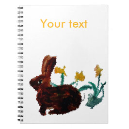 Cuaderno Personalizado Daffodil de Conejo de Pintura Primar