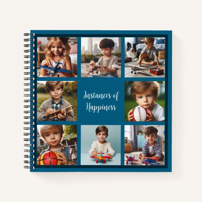 Cuaderno Personalizado de 8 Fotos para Cualquier O (Anverso)