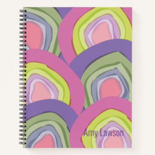 Cuaderno Personalizado de acuarela abstracta moderna