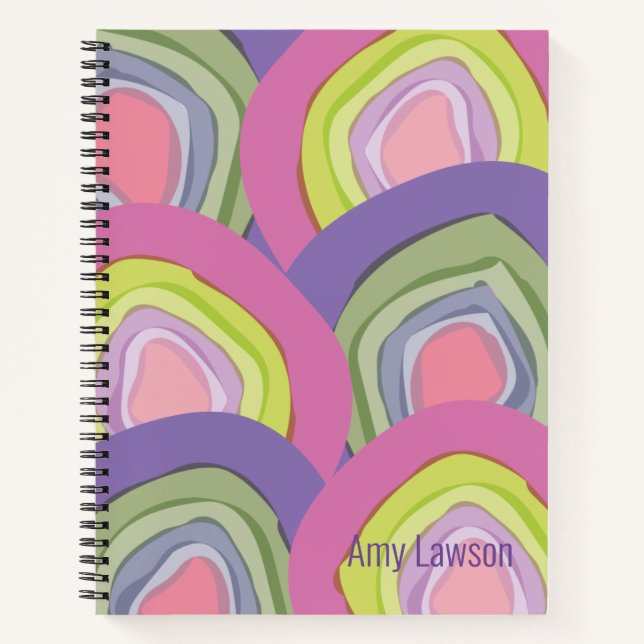 Cuaderno Personalizado de acuarela abstracta moderna (Anverso)