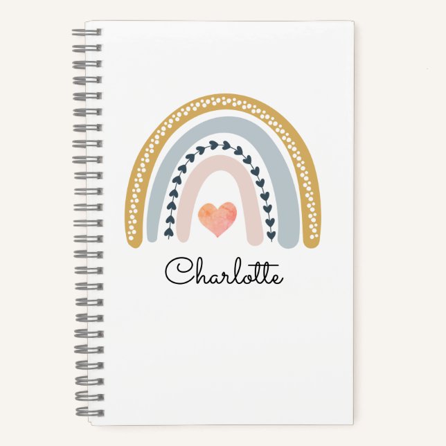 Cuaderno Personalizado de Acuarela Bohemio Arcoíri (Anverso)