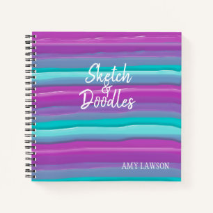 Cuaderno Personalizado de acuarela de bandas caprichosas