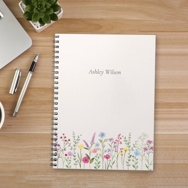 Cuaderno Personalizado de Acuarela de Flores Silve (Subido por el creador)