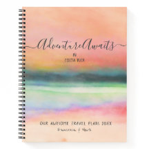 Personalizado de acuarela rosa de pareja de viajes