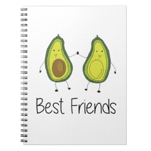 Cuaderno Personalizado de aguacate verde Amistad imagen art
