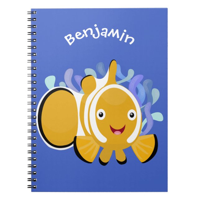 Cuaderno Personalizado de anenoma de payaso alegre (Frente)
