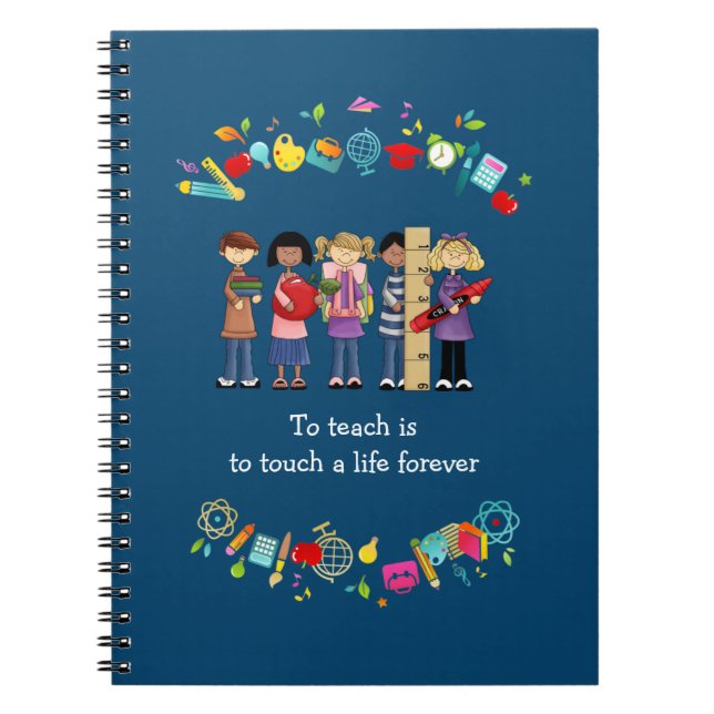 Cuaderno Personalizado de Apreciación del Profesor regalo d (Frente)