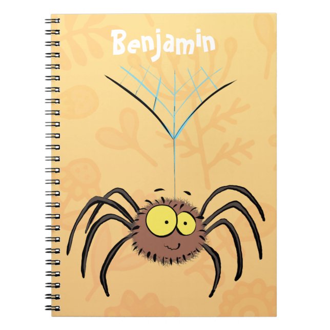 Cuaderno Personalizado de araña suave y adorable (Frente)