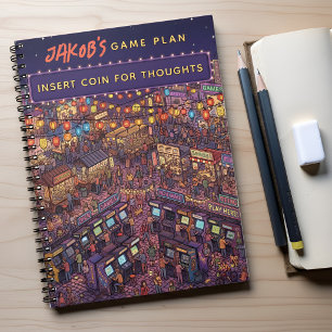 Cuaderno personalizado de Arcade Retro y Mercado N