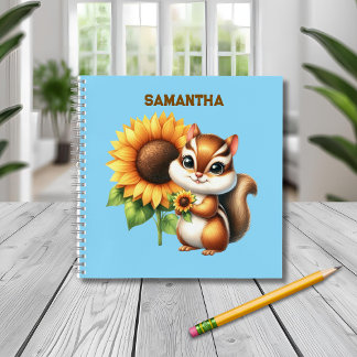 Cuaderno Personalizado de Ardilla Listada