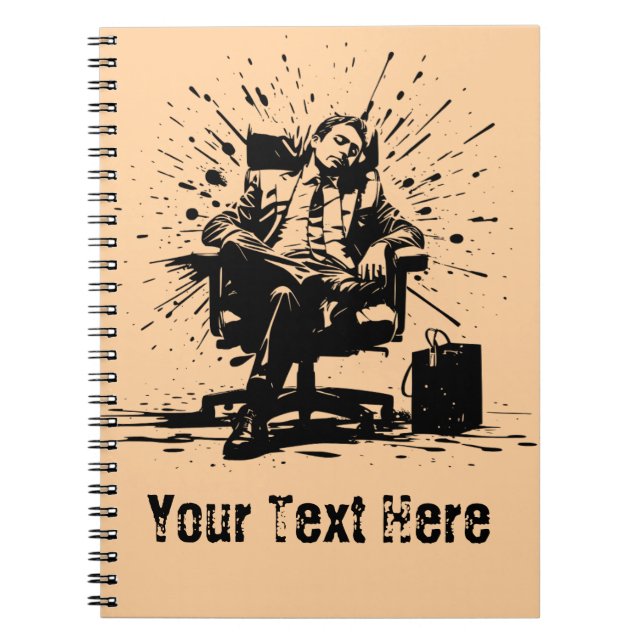 Cuaderno Personalizado de Arte Grunge Divertido pa (Frente)