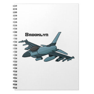 Cuaderno Personalizado de avión de combate militar