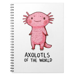 Cuaderno Personalizado de Axolotl de mano corta