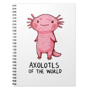 Cuaderno Personalizado de Axolotl de mano corta