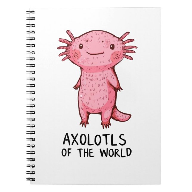 Cuaderno Personalizado de Axolotl de mano corta (Frente)