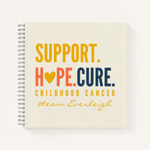 Cuaderno personalizado de ayuda para el cáncer infantil Dia