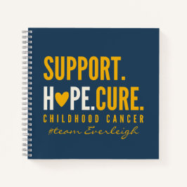 Cuaderno personalizado de ayuda para el cáncer infantil Dia