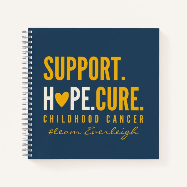 Cuaderno personalizado de ayuda para el cáncer infantil Dia (Anverso)