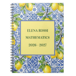 Cuaderno Personalizado de Baldosa Siciliana y Limó