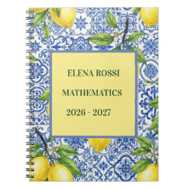 Cuaderno Personalizado de Baldosa Siciliana y Limó