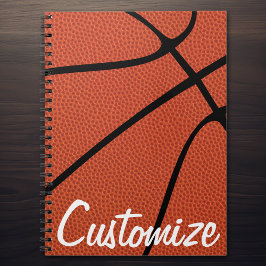 Cuaderno Personalizado de baloncesto nombre de equipo o jug