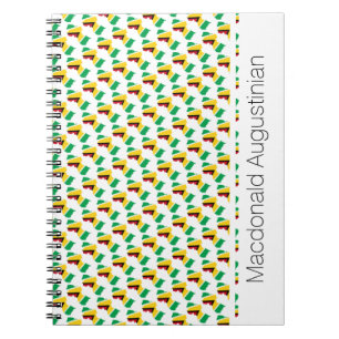Cuaderno PERSONALIZADO de bandera de GUYANA Añadir su nombr