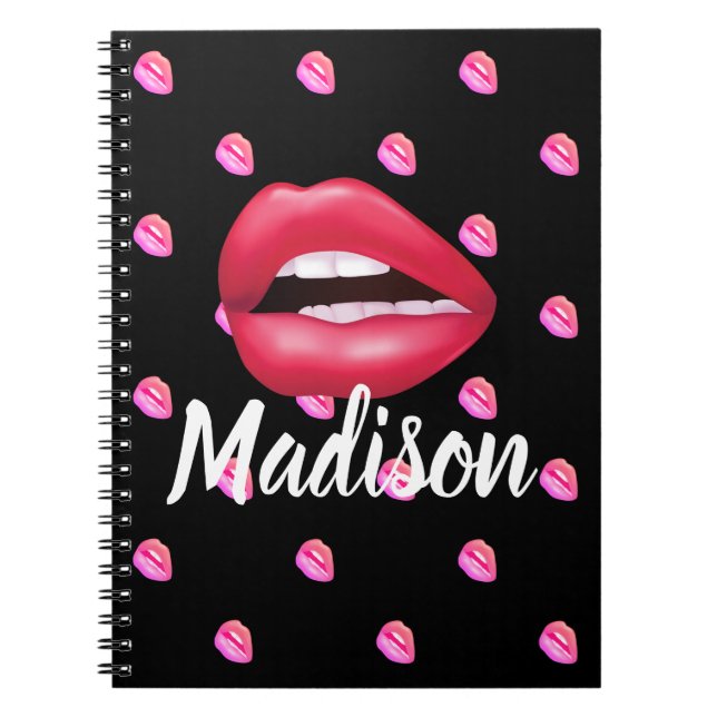 Cuaderno Personalizado de belleza de maquillaje con lápiz l (Frente)
