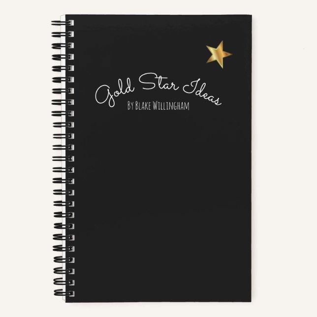 Cuaderno Personalizado de Bocetos Gold Star Ideas (Anverso)