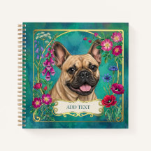 Cuaderno personalizado de Bulldog Francés beige