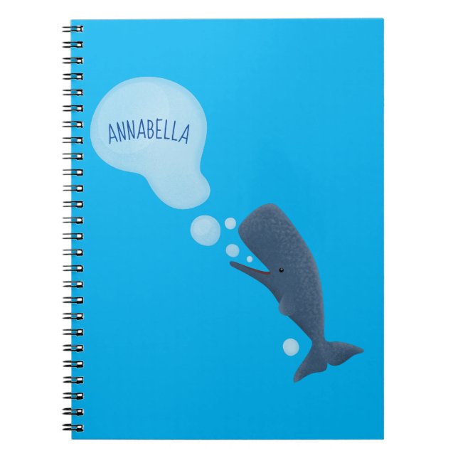 Cuaderno Personalizado de burbujas de esperma de esperma (Frente)