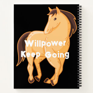 Cuaderno Personalizado de caballos imagen Willpower Keep Go