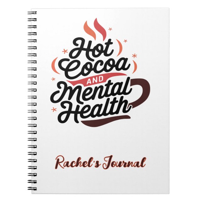 Cuaderno Personalizado de Cacao Caliente y Salud Mental (Frente)