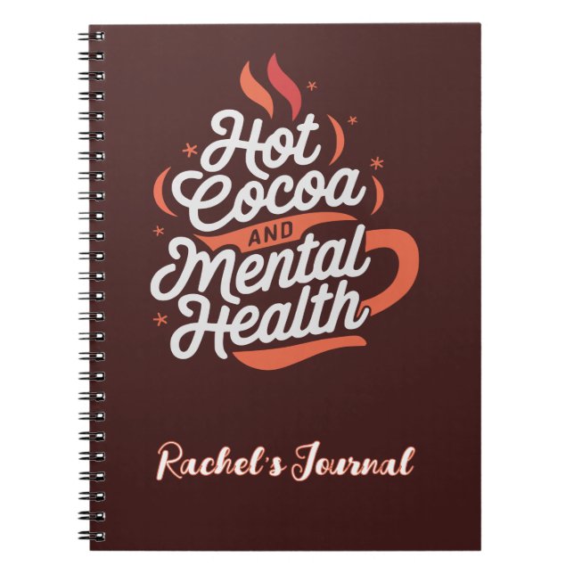 Cuaderno Personalizado de Cacao Caliente y Salud Mental (Frente)