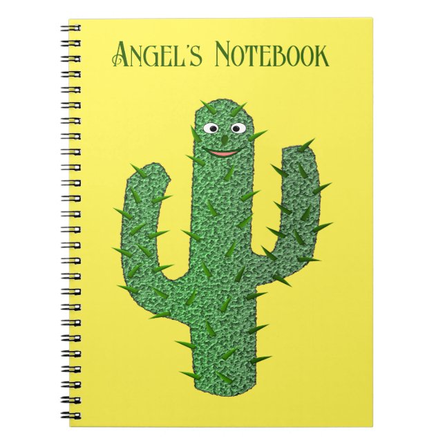 Cuaderno Personalizado de Cactus Happy Day of the Dead (Frente)